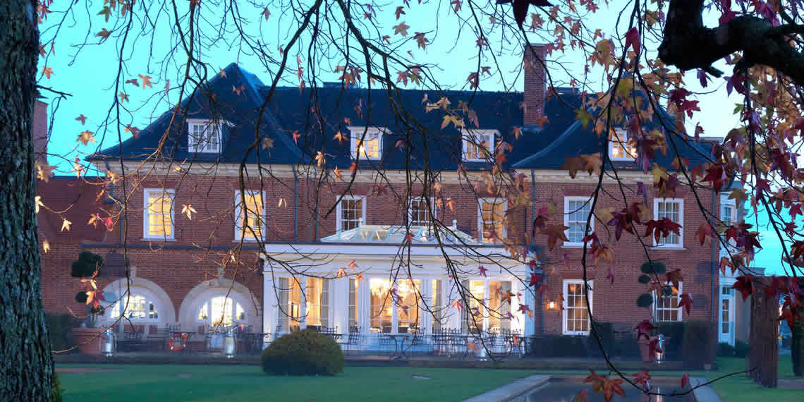 Heveningham Collection Dining Sets on the terrace at Lime Wood Hotel, New Forest, UK